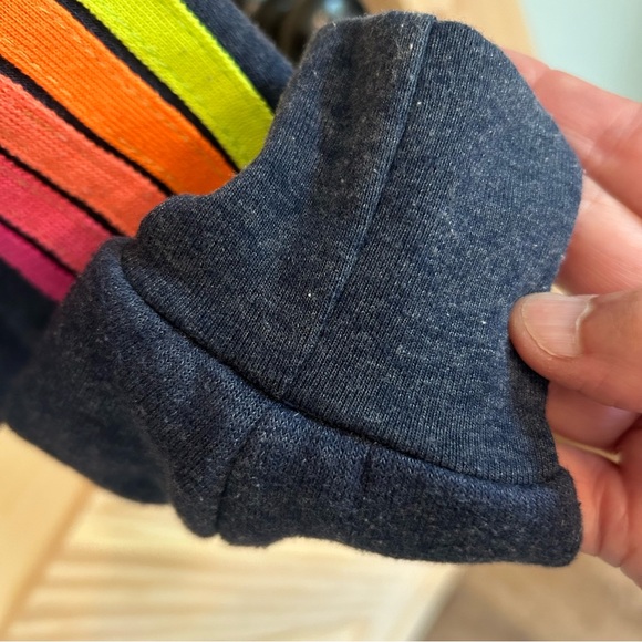 Aviator Nation Bolt Embroidery Classic Cropped Crew Sweatshirt. Size Small. - Picture 9 of 16